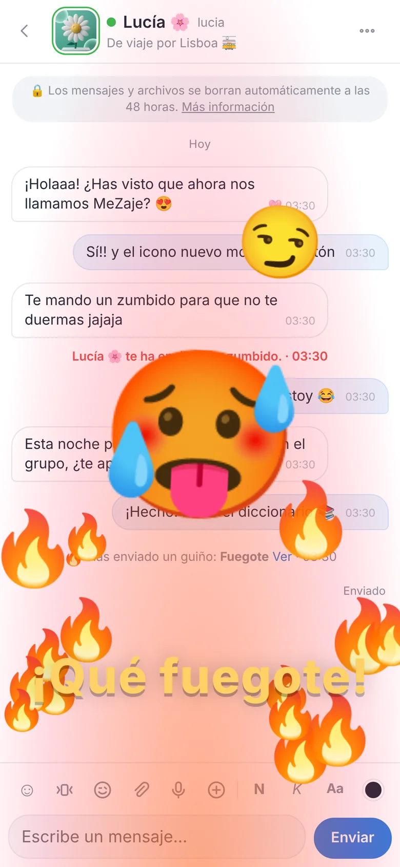 Guiño Fuegote a pantalla completa